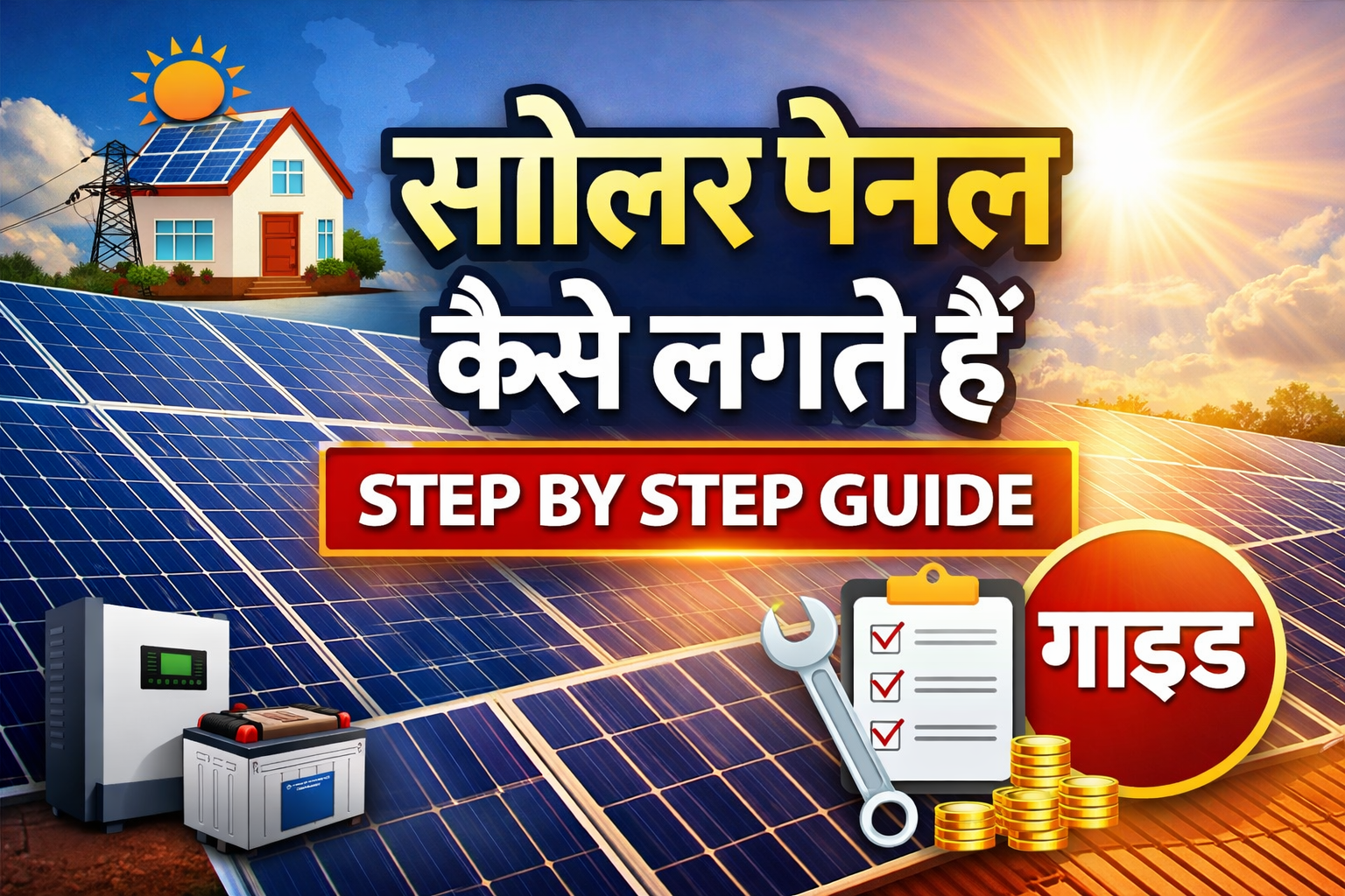 Solar panel installation step by step guide in hindi