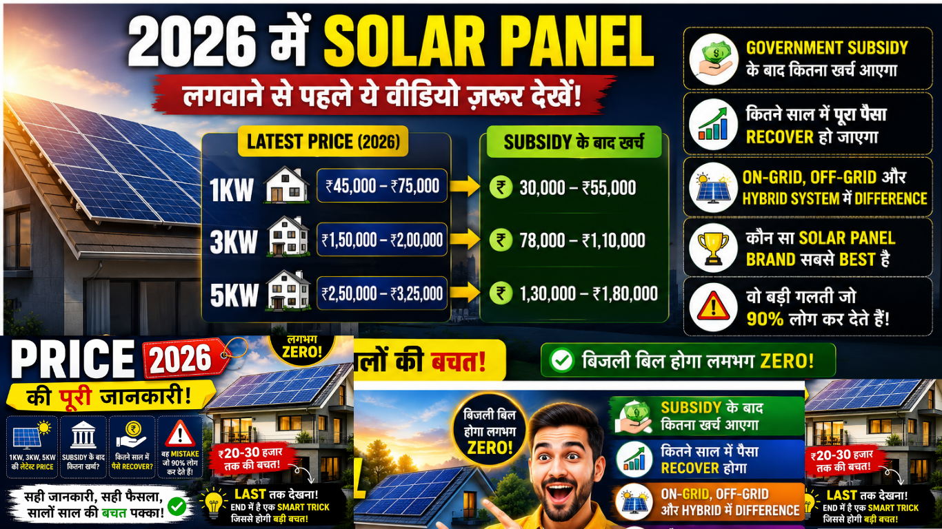 Solar Panel Price 2026 in India