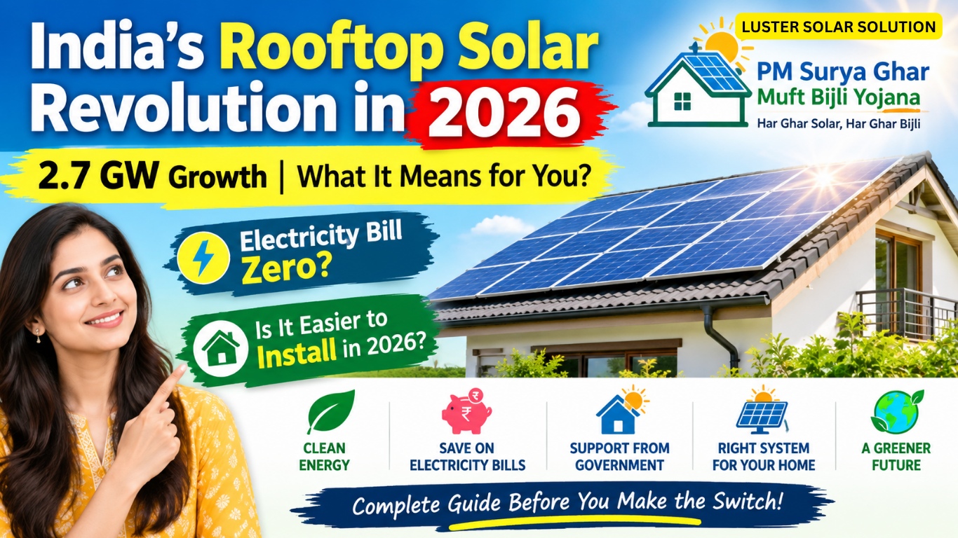 India Rooftop Solar Revolution in 2026: 2.7 GW Growth for Homeowners